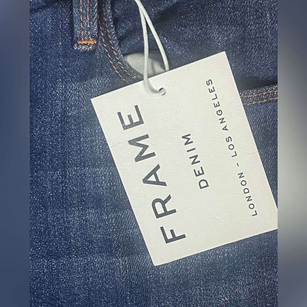 Frame Le High Skinny Lace Up Side Jeans In dark blue 28 - Picture 6 of 7
